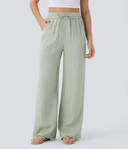 LIORA WIDE-LEG LINEN STYLE PANTS
