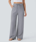 LIORA WIDE-LEG LINEN STYLE PANTS