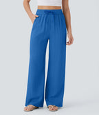 LIORA WIDE-LEG LINEN STYLE PANTS