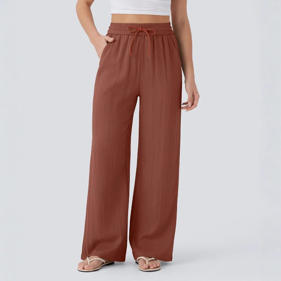 LIORA WIDE-LEG LINEN STYLE PANTS