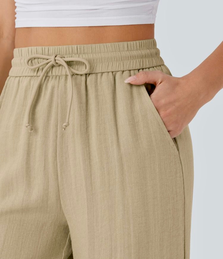 LIORA WIDE-LEG LINEN STYLE PANTS
