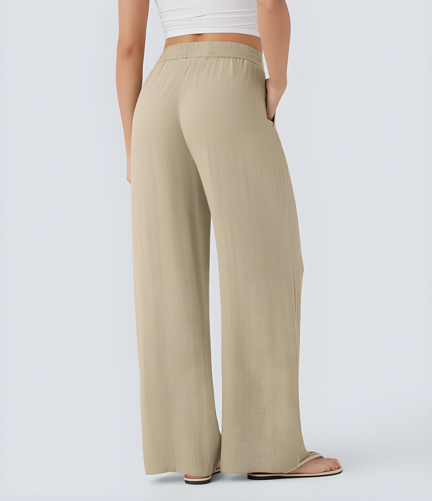 LIORA WIDE-LEG LINEN STYLE PANTS